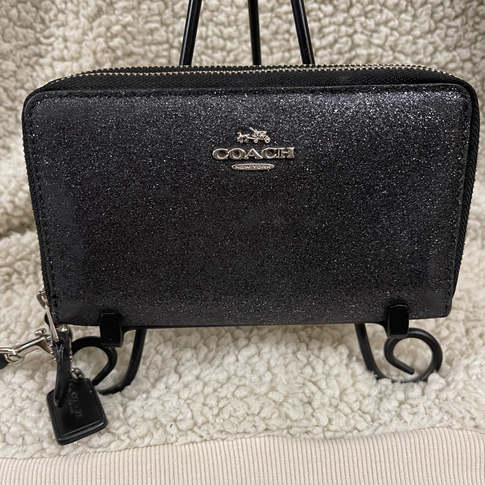 Coach Black Glitter Wallet - Picture 2 of 8